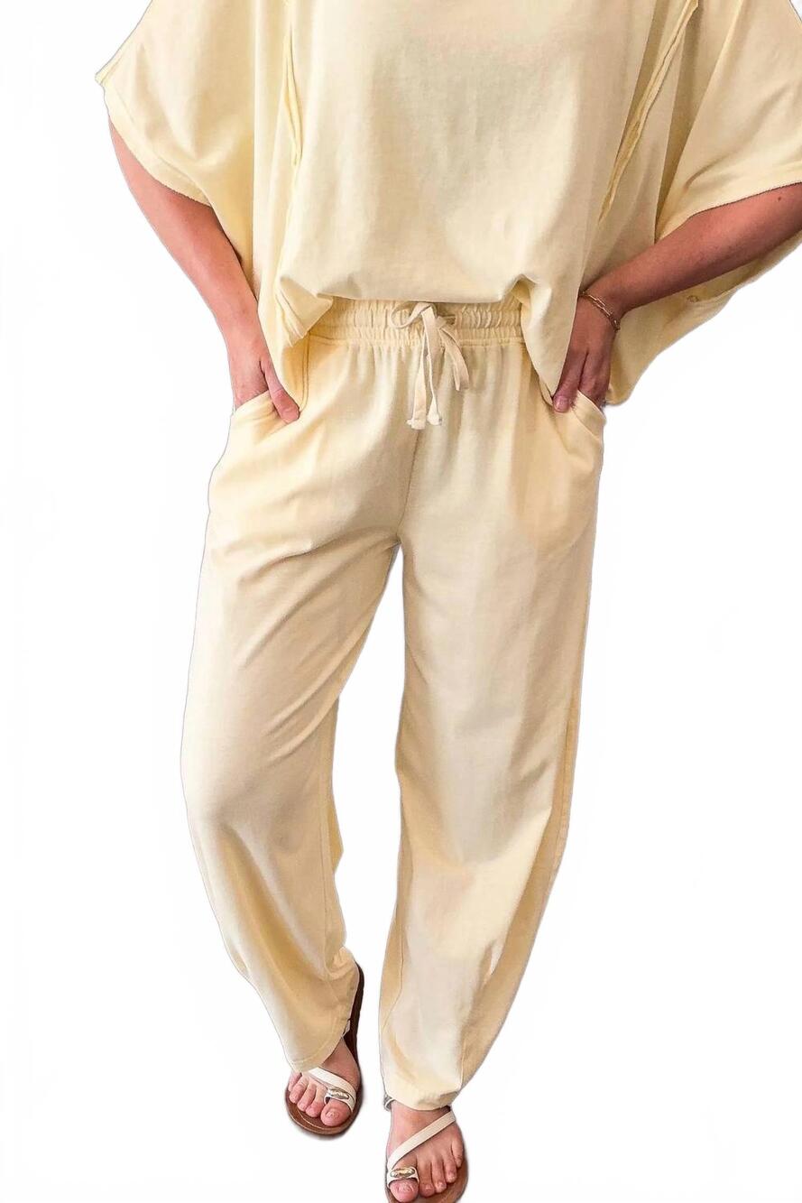 NEW RAE MODE barrel lounge pants in lemon yellow